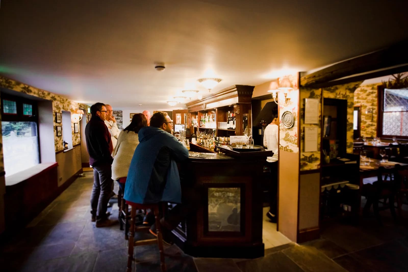 The Plough & Harrow bar area